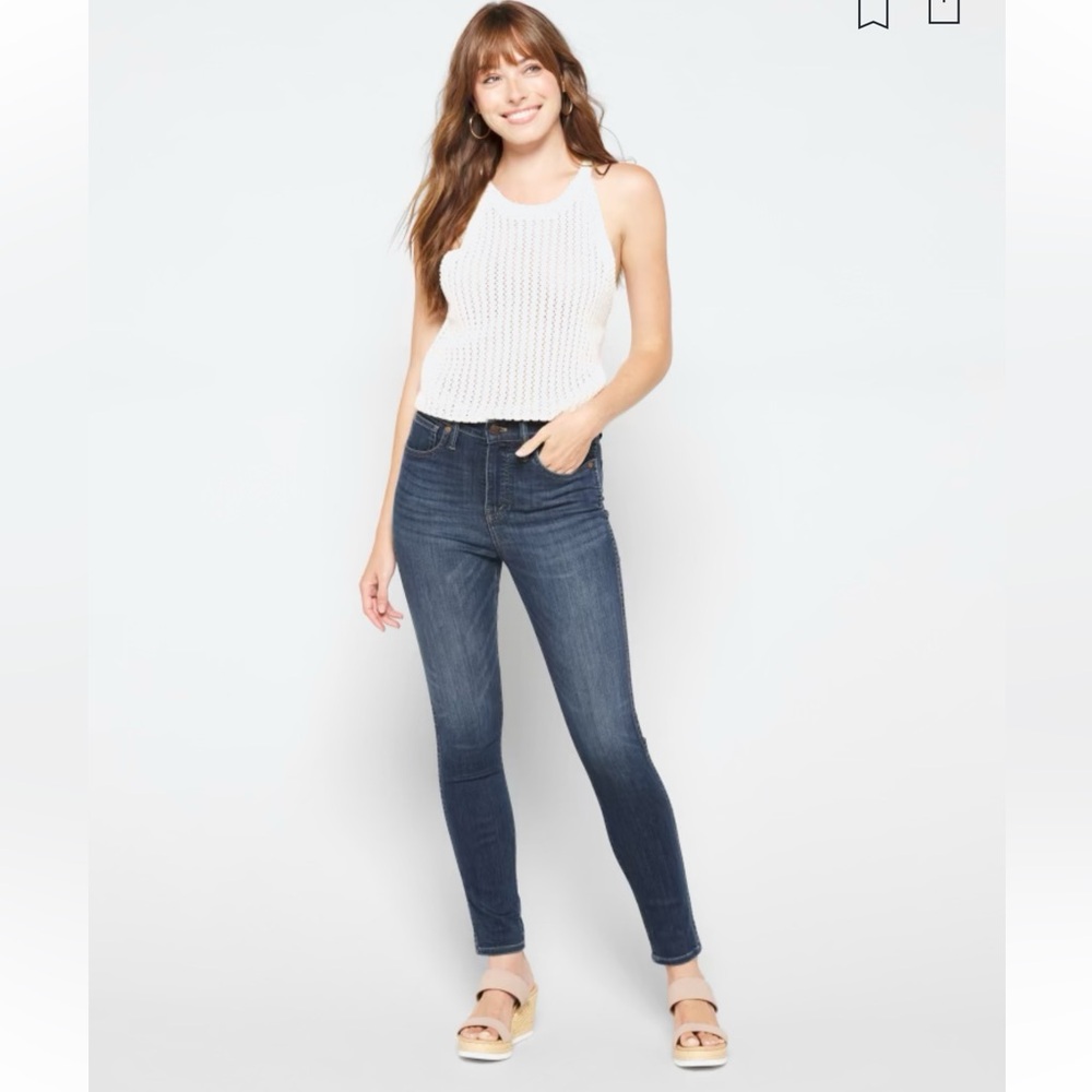 Madewell 10” Eco High Rise skinny jean.